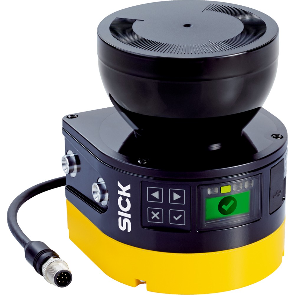 SICK MICS3-AAAZ40AZ1P0 Safety Laser Scanner, 4m Range, 30-200mm Res, 275 Deg, microScan3 Series